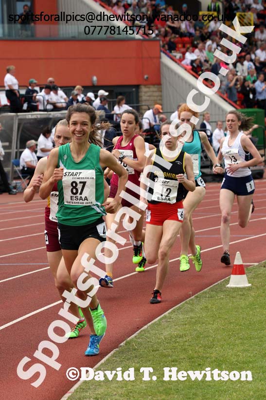Senior girls 1500 metres, 2015 English Schools, Gateshead. Photo: David T. Hewitson/Sports for All Pics
